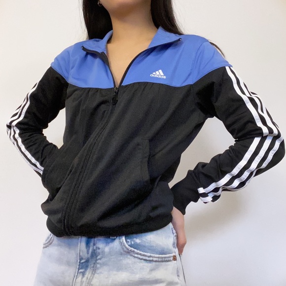 Black and purple adidas track jacket - Picture 2 of 3